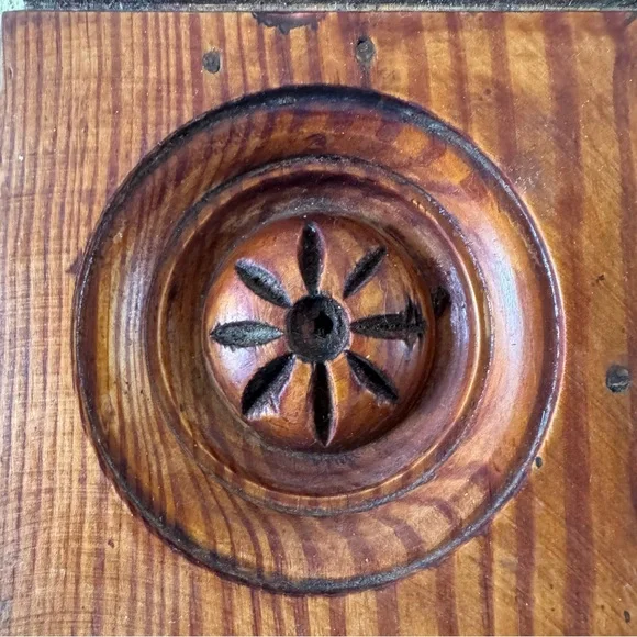 Carved Wooden Wall Decor in Warm Brown - Picture 6 of 9